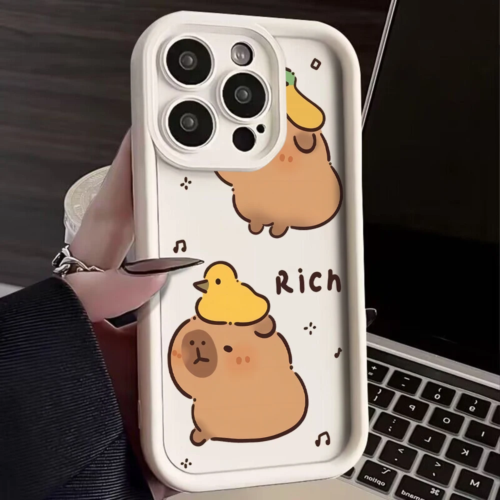 Cartoon Capybara Soft TPU Phone Case