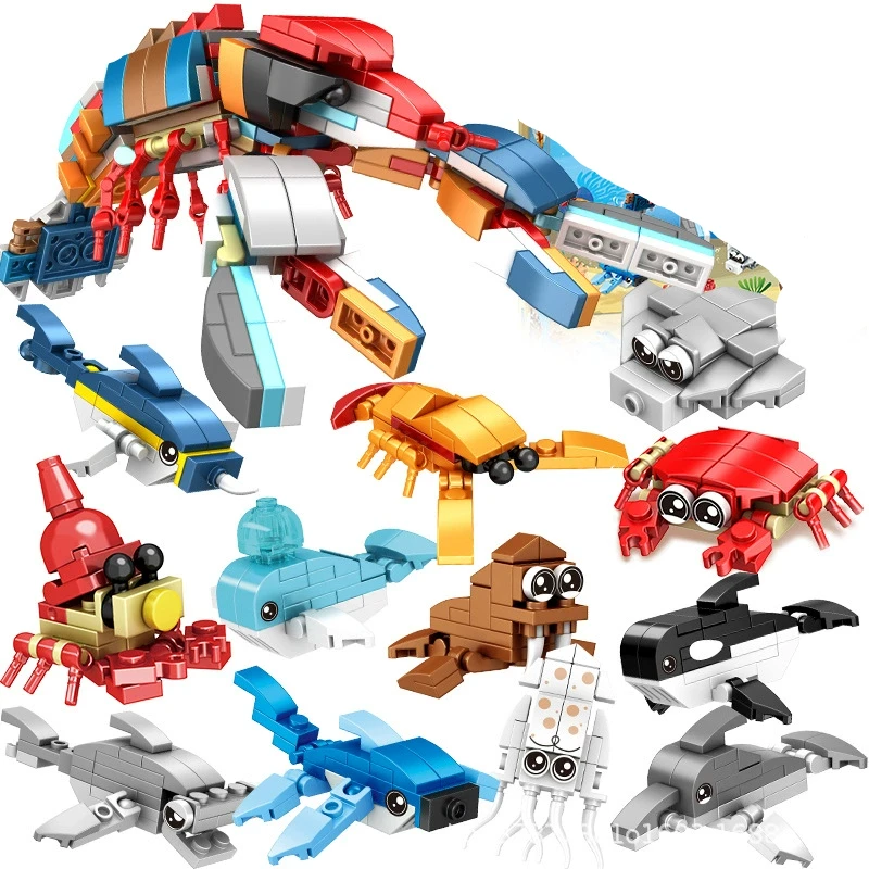 Insekt Tiere Figuren Set Mini Bausteine Spielzeug Montage 3D Konstruktor Micro Ziegel Für Kinder Jungen Geschenk Spielzeug – Detail 23