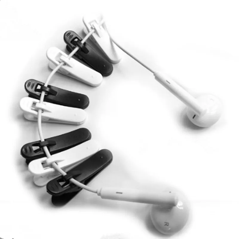 20Pcs Earphone Cable Cord Wire Collar Clip Clamps Nip Holder for MP3
