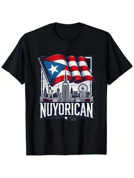 New York City Puerto Rican Flag Backdrop Boricua T-Shirt 1