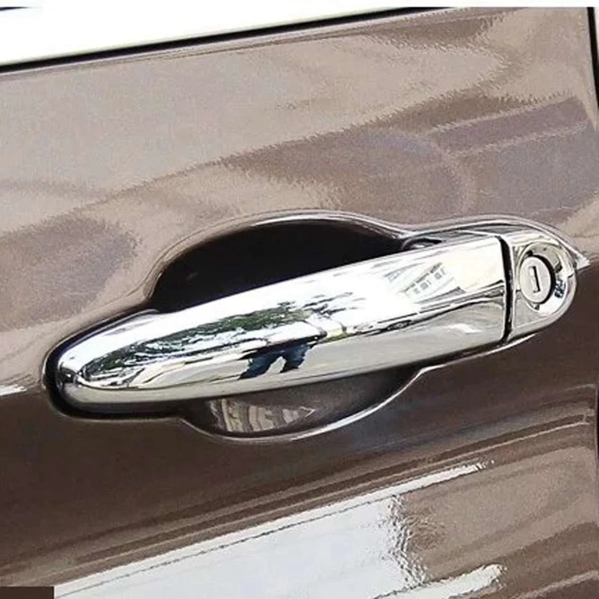 

8Pcs Set Car Carbon Fiber Chrome Exterior Door Handle Cover Trims for-BMW F30 F35 F34 E70 E71 E84 F25 F26 F20 F31