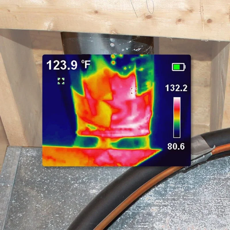 TI250 Rechargeable Thermal Imaging Camera, Camera Displays Over 10,000 Pixels with 3 Color Palettes, High / Low Temperature Poin