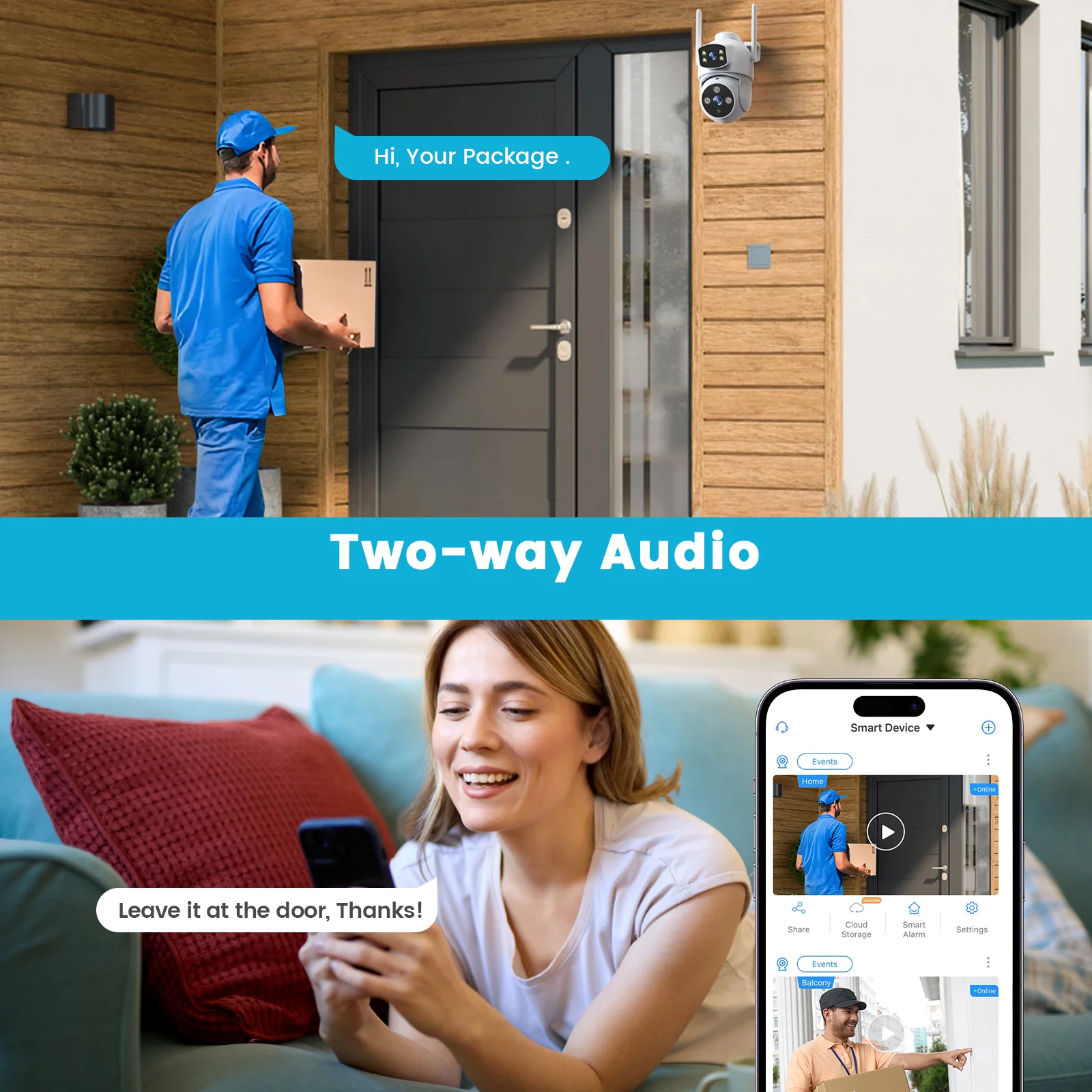 XVIM 6MP Dual Lens WiFi Camera Wireless Security Camera Waterproof 2.4G WiFi PTZ Home Security Protection Surveillance Camera 5