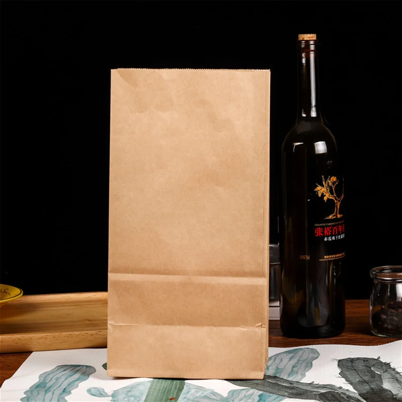 25/50pcs kraft paper bags brown exquisite gift bag recyclable takeout bags food baking packaging bag candy storage kraft paper bags