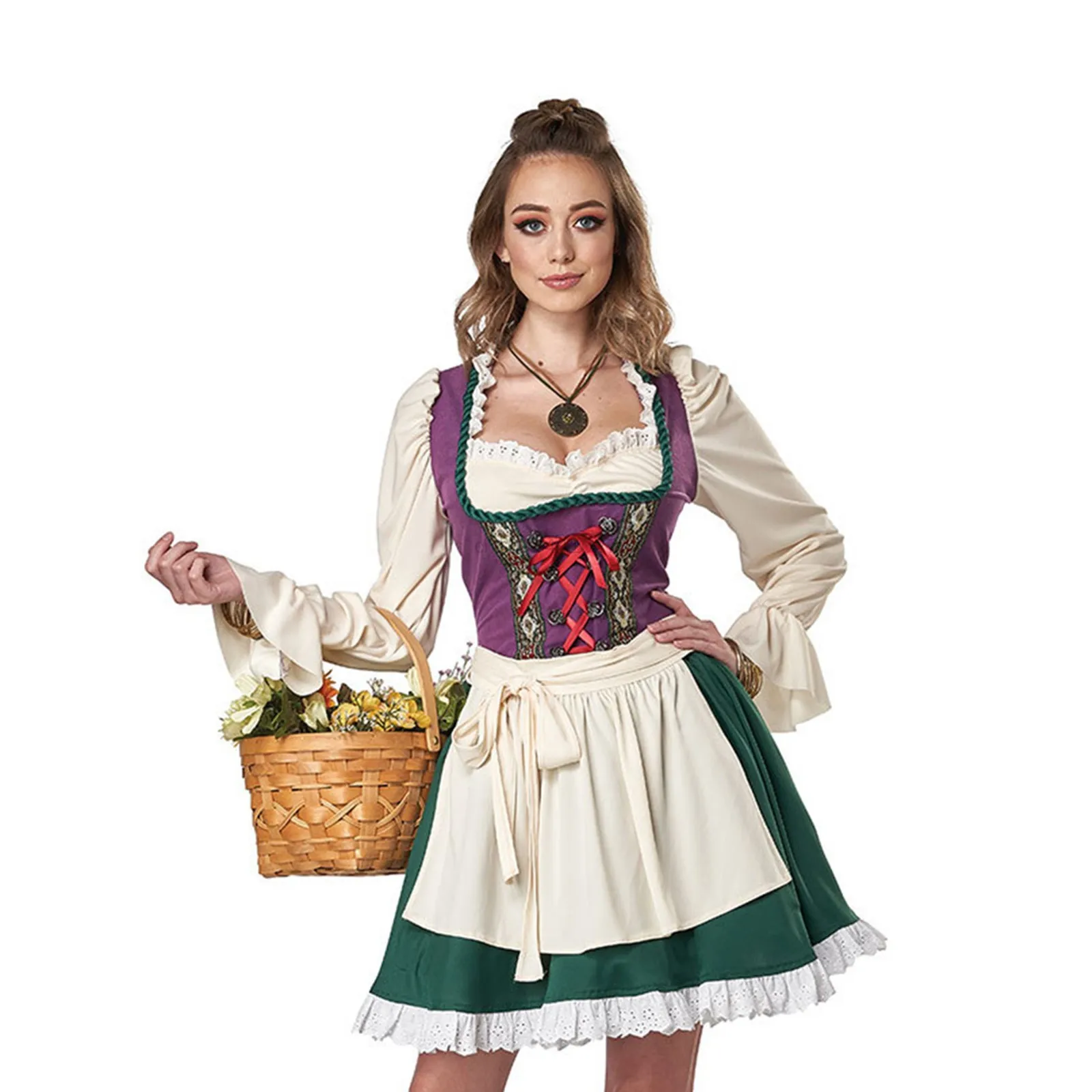 Oktoberfest Dress Costume Cosplay 2023 German Beer Festival Tavern Barman Cameriera Outfit Carnival Fancy Dress