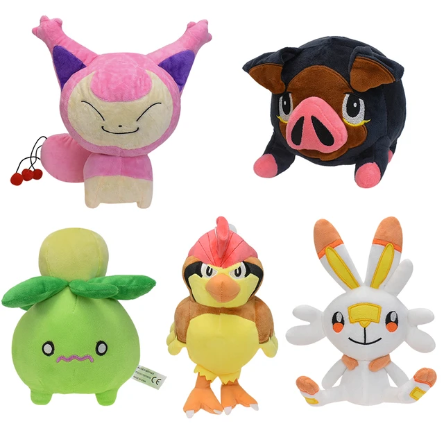 Anime Pokemon Skitty Lechonk Smoliv Pidgeotto Scorbunny Plush Toys Cartoon  Soft Stuffed Dolls for Children Kids Gifts - AliExpress