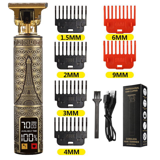 USB Electric Hair Cutting Professional Beard Trimmer Machine Rechargeable New Hair Clipper Man Shaver Trimmer For Men Barber