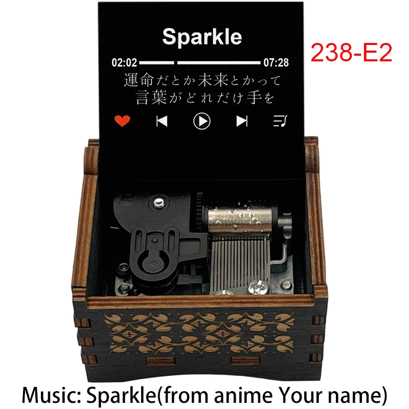 Music Box Carousel Music Box 18 Note Mechanical Lullaby Your Name Kimi No Na Wa Theme Song For Anime Fans Birthday Christmas Gift