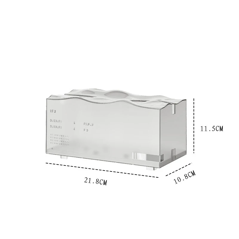 Desktop Tissue Box Creative Translucent Tissue Case with Spring Nordic Style Kitchen Table Napkins Box Bathroom Tissue Container 6