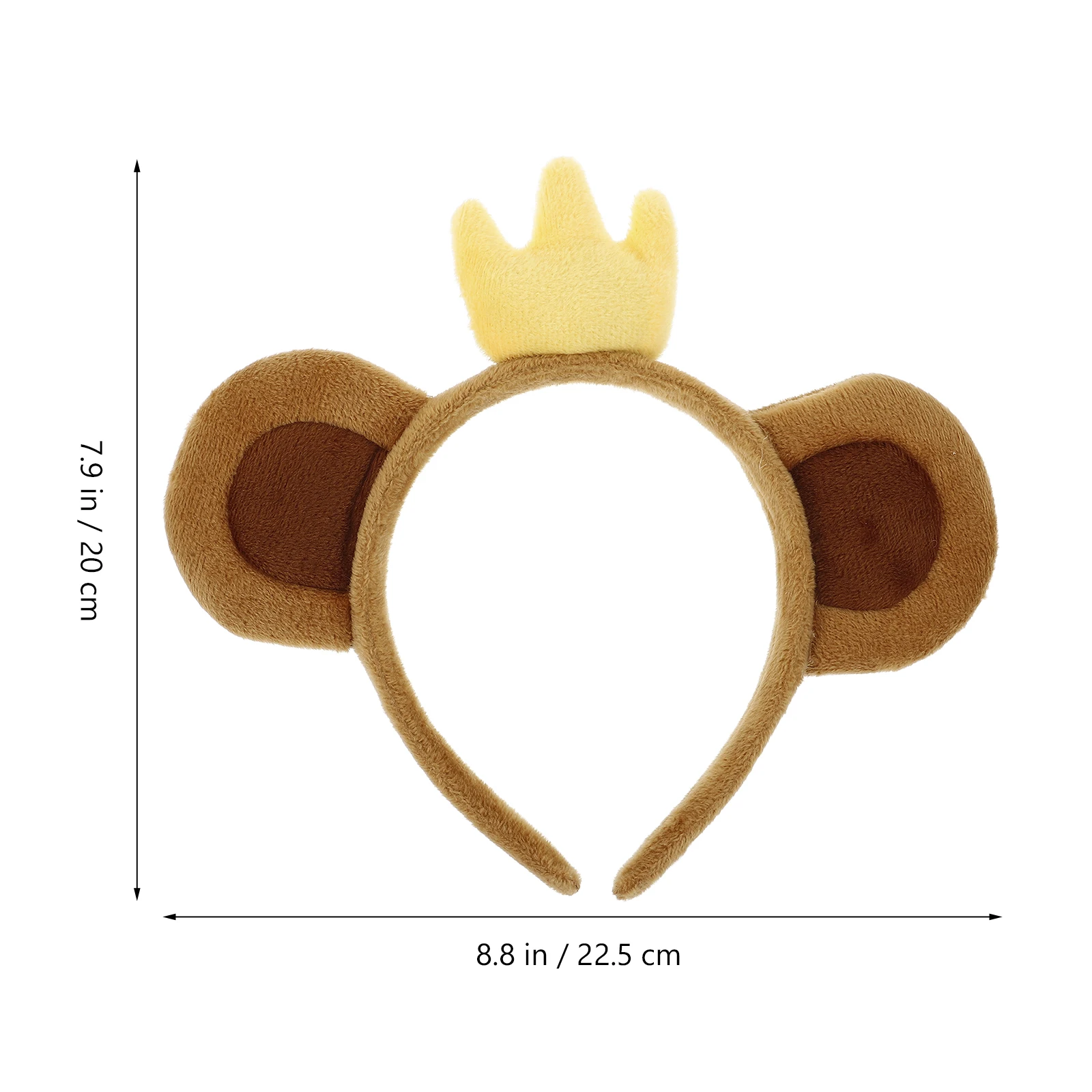 Crown Monkey Ears Headband Animal Ears Headband Adult Costume Girls Headbands Hair Accessories Women Headdress Cosplay Headwear