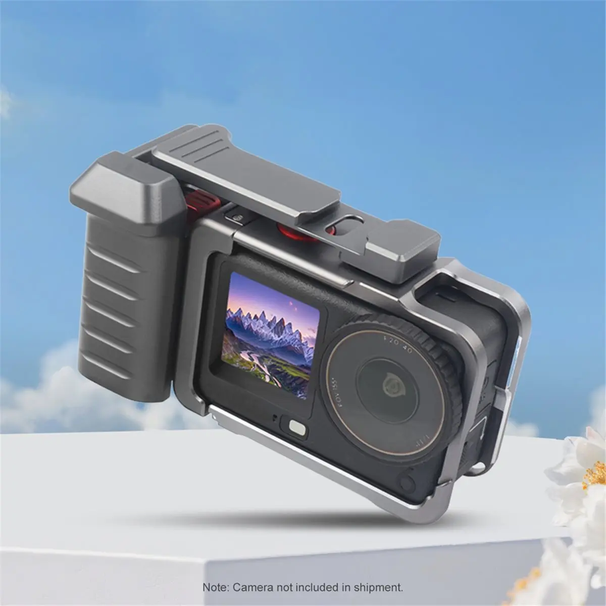 DJI Action 6용 T28C 금속 토끼 케이지 확장 마운트 브래킷, 낙하 방지 보호 프레임, 카메라 케이지 액세서리 키트