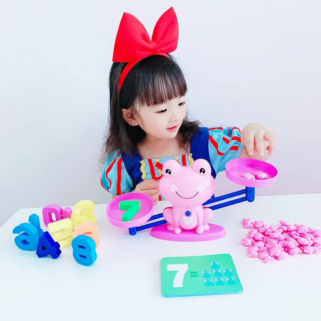 Montessori Math Toy Digital Monkey Balance Scale Educational Math Penguin Balancing Scale Number Board Game Kids Learning Toys 4