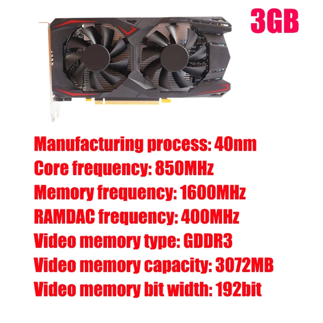 GTX550Ti NVIDIA Gaming Video Cards for PC 1G/1.5G/2G/3G/4G/6G/8G Origical Graphics Card with Dual Cooling Fans for Computer video card in computer Graphics Cards