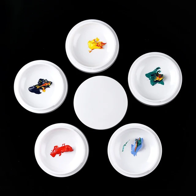Imitation Ceramic Five-layer Palette Gouache Paint Box Mixing Box Beginner Anti-fall Anti-dry Multi-layer Palette 2