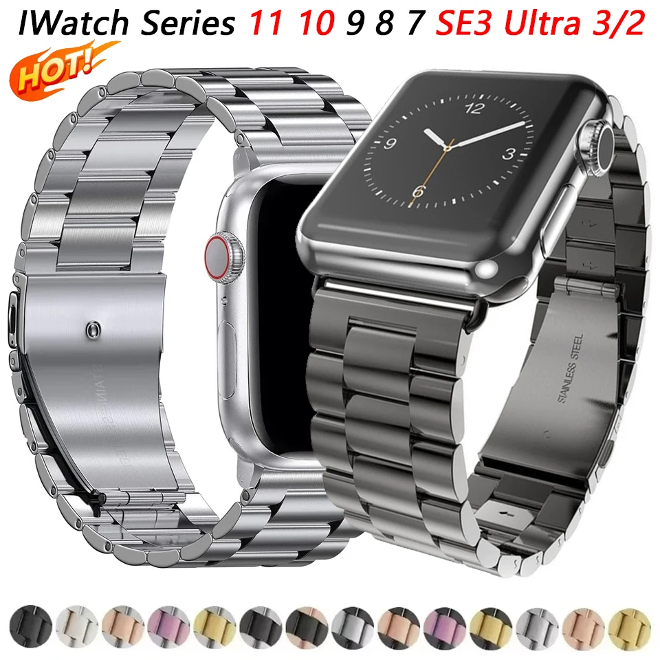 Premium Stainless Steel Watch Band - Metal Bracelet