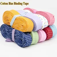 25mm Polka dot series pure cotton Bias binding tape Soft and comfortable suitable for binding clothes bed sheets and tablecloths
