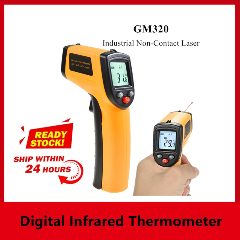 

GM320 Handheld Non-Contact IR Infrared Thermometer Digital Lcd Laser Home Industrial Measurement Temperature Meter Dropshipping