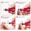 LINMANDA Professional USB Electric Nail Drill Polish File Kit with UV LED Nail Lamp Gel Manicure Dryer Lamp Acrylic Starter Set 4