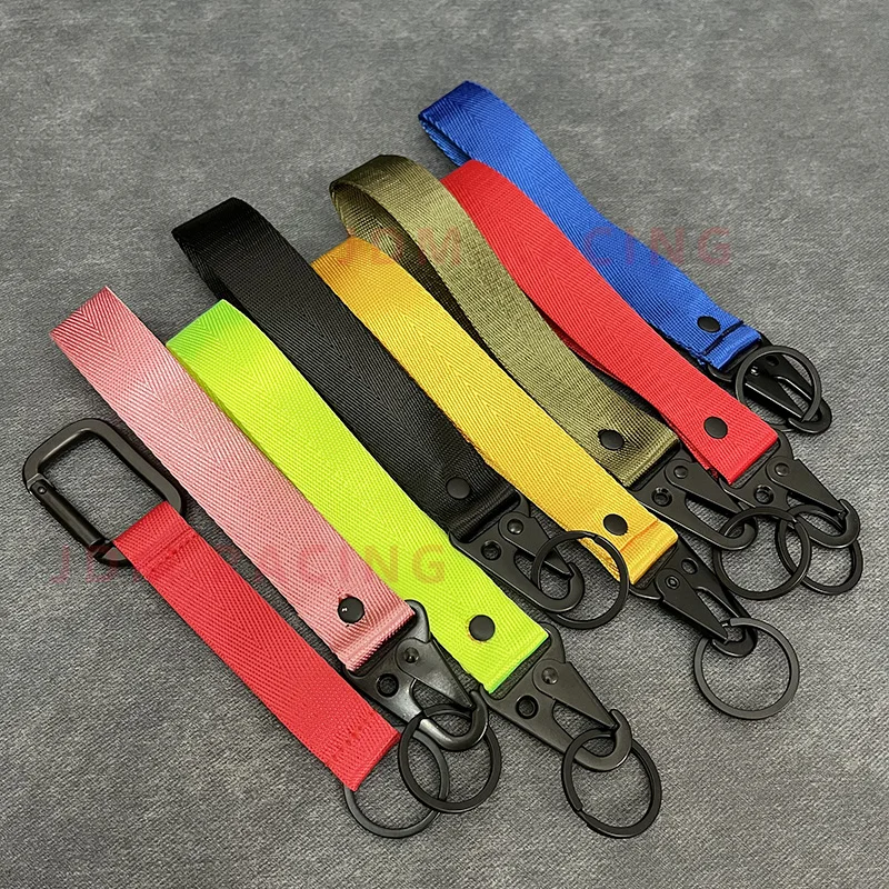 Elegant Solid Color Ribbon Keychain Lanyard - Stylish Accessory