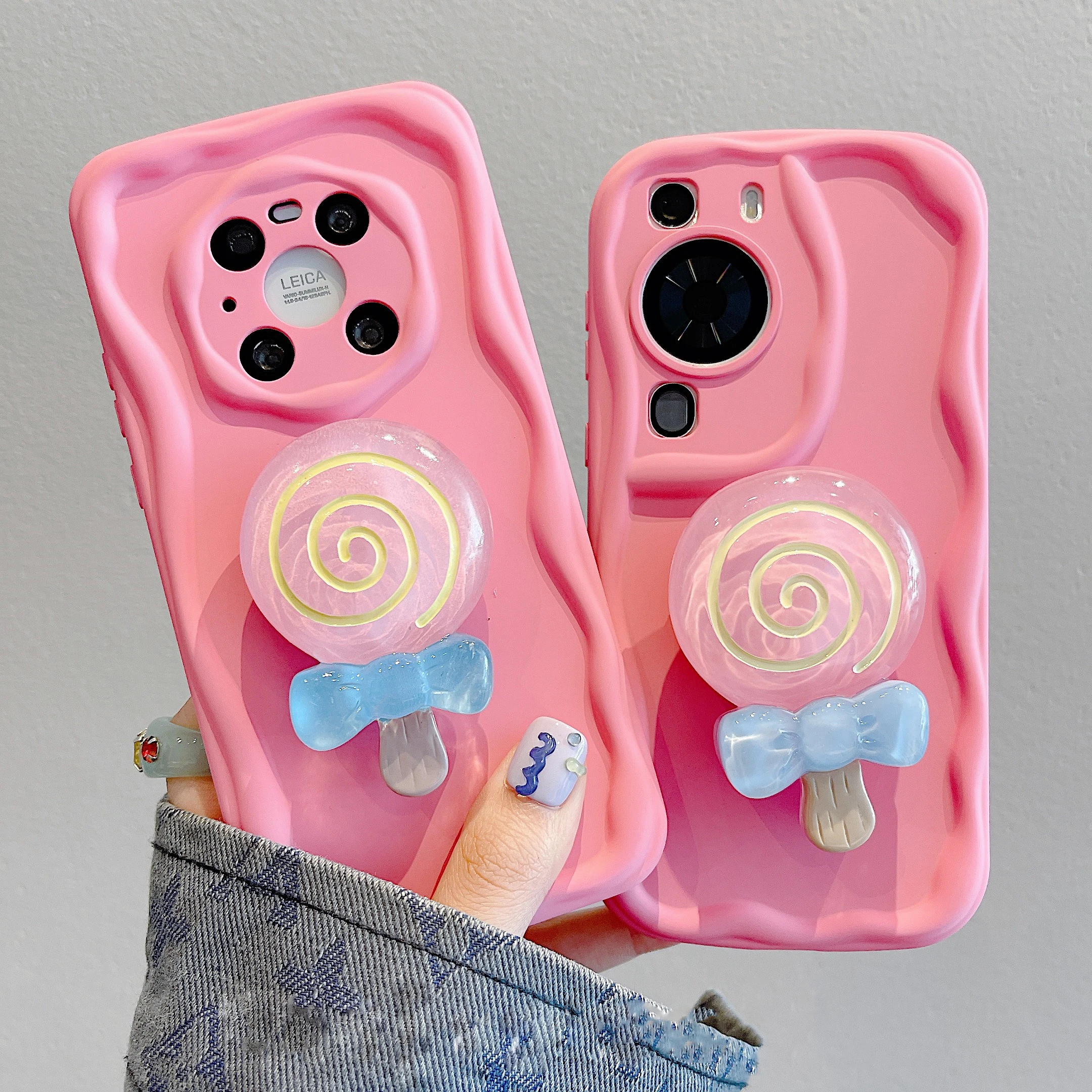 Custodia 3D Candy Flower Holder Per Samsung Galaxy S23 Ultra Soft Cover Per Samsung S22 Ultra S21 Fe S20 A53 A73 A54 A23 Soft Cover