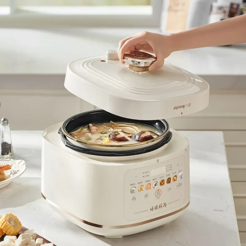 Joyoung 5L Large Capacity Electric Pressure Cooker Enamel Inner Pot Intelligent Rice Cooker Intelligent One Pot Double Galls