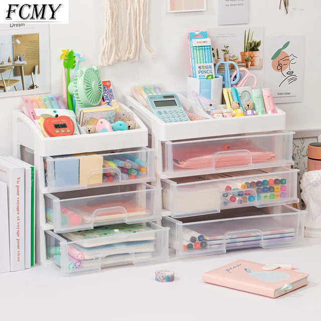 Creative Diy Cute Desk Stationery Organizer Office Supplies Wooden Drawer  Storage Box - Stationery Holder - AliExpress