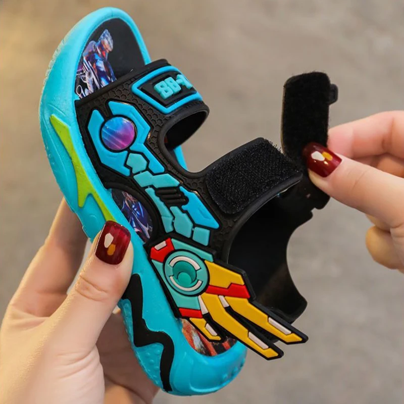 Boys Sandals 1-12 Year Old Soft Sole Anti Slip Sandals Cartoon Outwear Small and Medium Sized Children Beach children sandals kids sandals