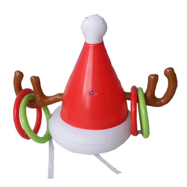 Inflatable Christmas Hat/Crutches Party Supplies Activity Throwing Toy Children Outdoor Competitive Playset Indoor Game 1