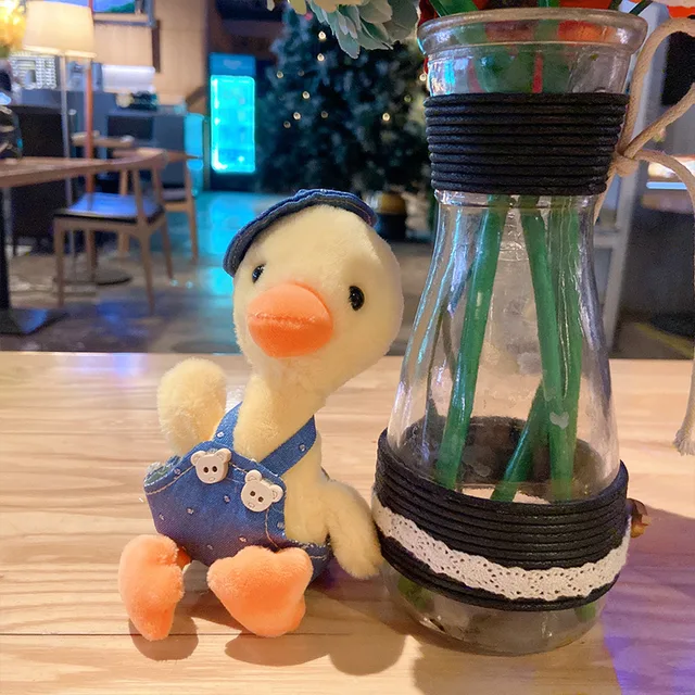 Cartoon Duck Plush Toy Keychain Kawaii Plush Stuffed Animals Key Ring Kawaii Accessories Cute Pendant for Backpack Doll 4