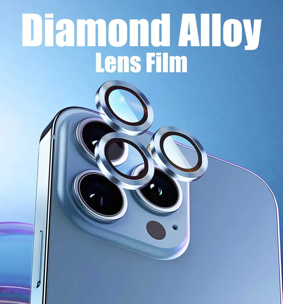 Luxury Camera Lens Protector Glass For iPhone 13 12 11 Pro Max Camera Protective Glass For iPhone 12 13 Mini Back Lens Protector phone screen cover