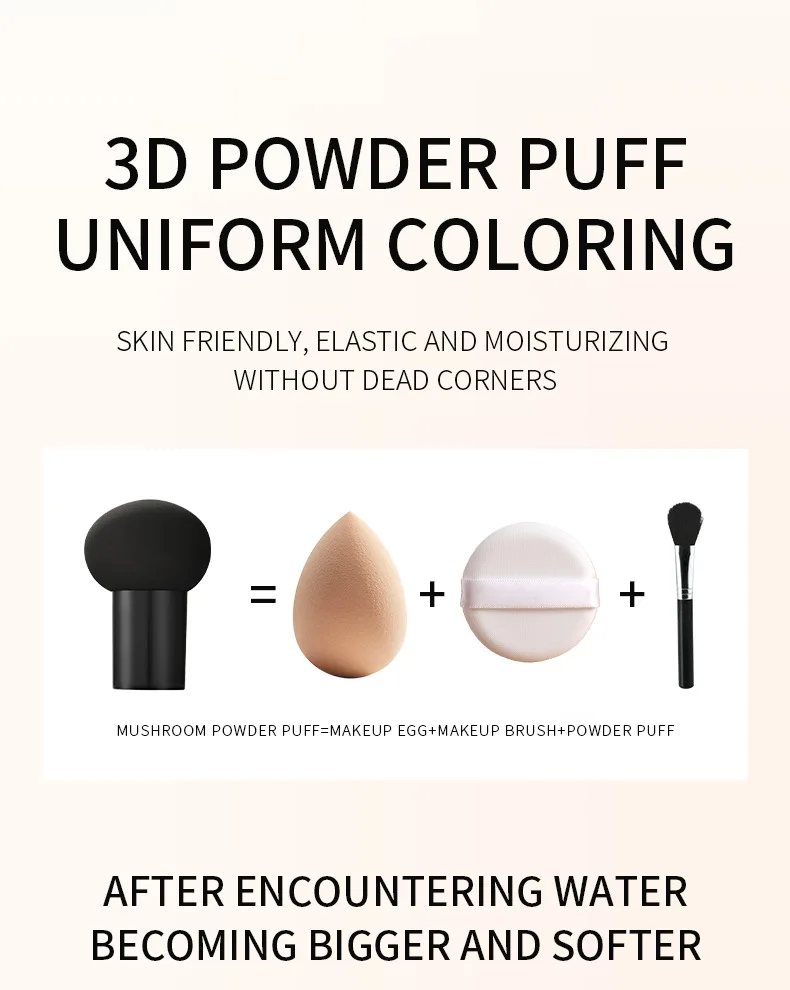Naked Makeup Concealer Mushroom Head Air Cushion Liquid Foundation Moisturizing and Long Lasting BB Cream Isolating Cream 6