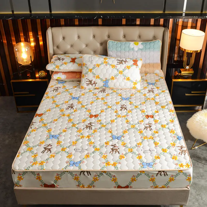 MissDeer Thickened Bed Sheet Mattress Cover Washable Breathable Bed