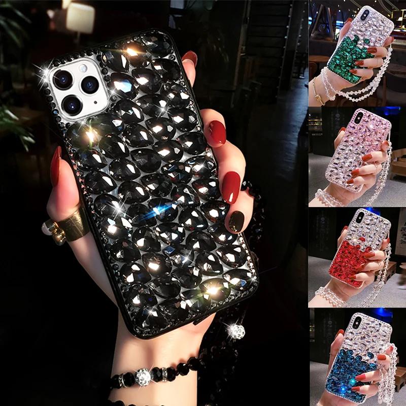 

For Samsung A10 A20 A22 A32 A42 A50 A80 A51 A52 A71 A81 Luxury Glitter Bling Crystal Rhinestone Diamond Soft Phone Case Cover