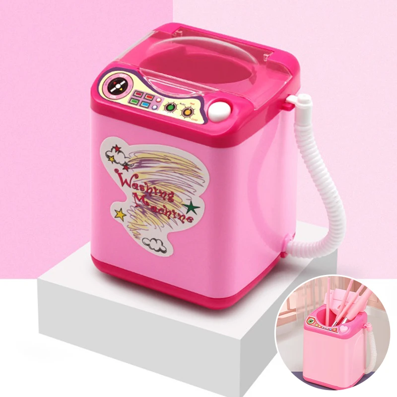 Mini Toy Washing Machine for Kids Makeup Tools