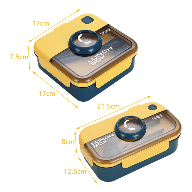 Japán Egyrétegű Ebéddoboz Kanálvillával Téglalap Alakú Élelmiszer-Tároló Doboz Kültéri Kemping Piknik Hordozható 1L/1.1L Tb Eladáshoz - Image 6
