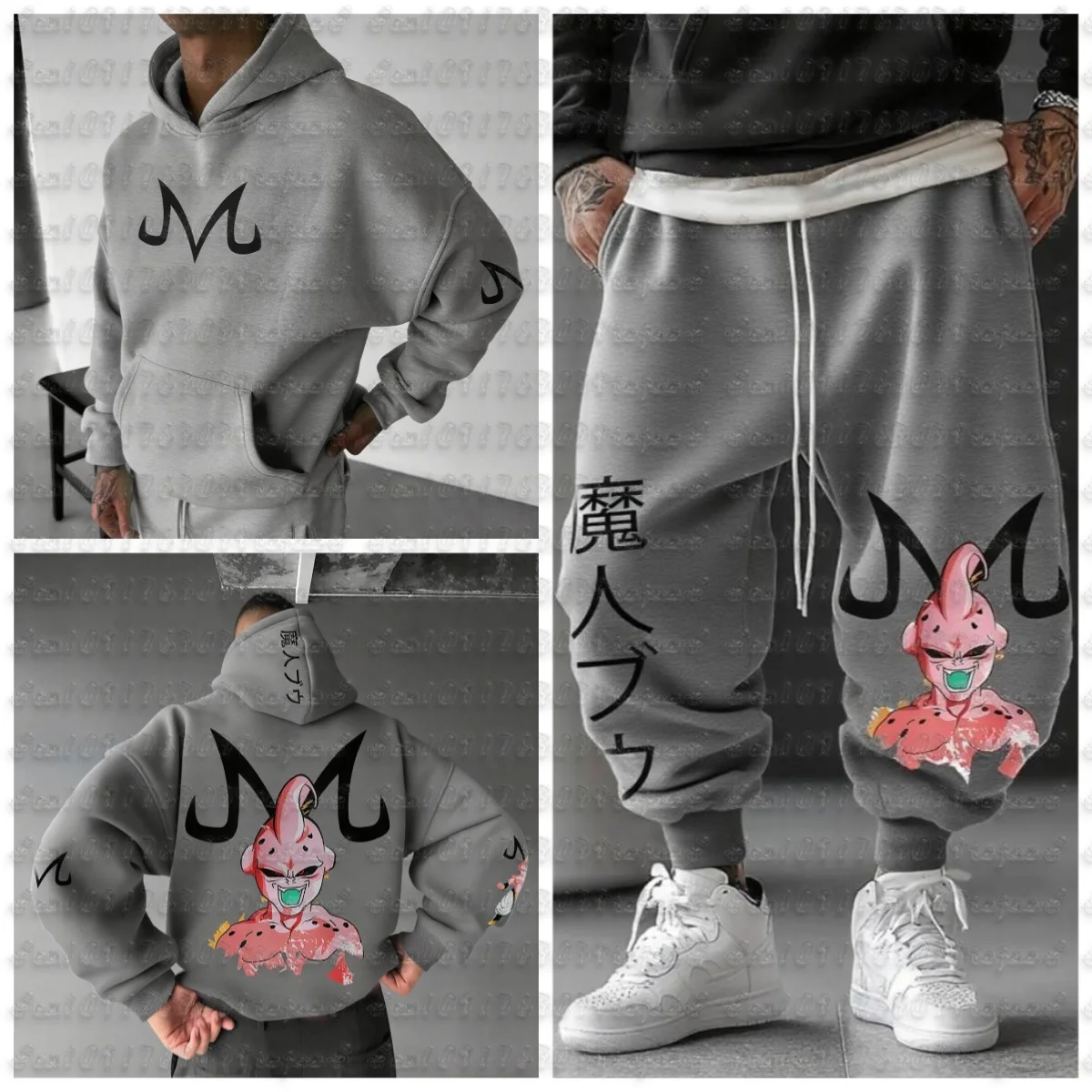 Dragon Ball Herrenanzug Sportbekleidung Majin Buu Frühling Herbst und Winter Japan Anime Jogginganzug Harajuku Modeanzug – Detail 12