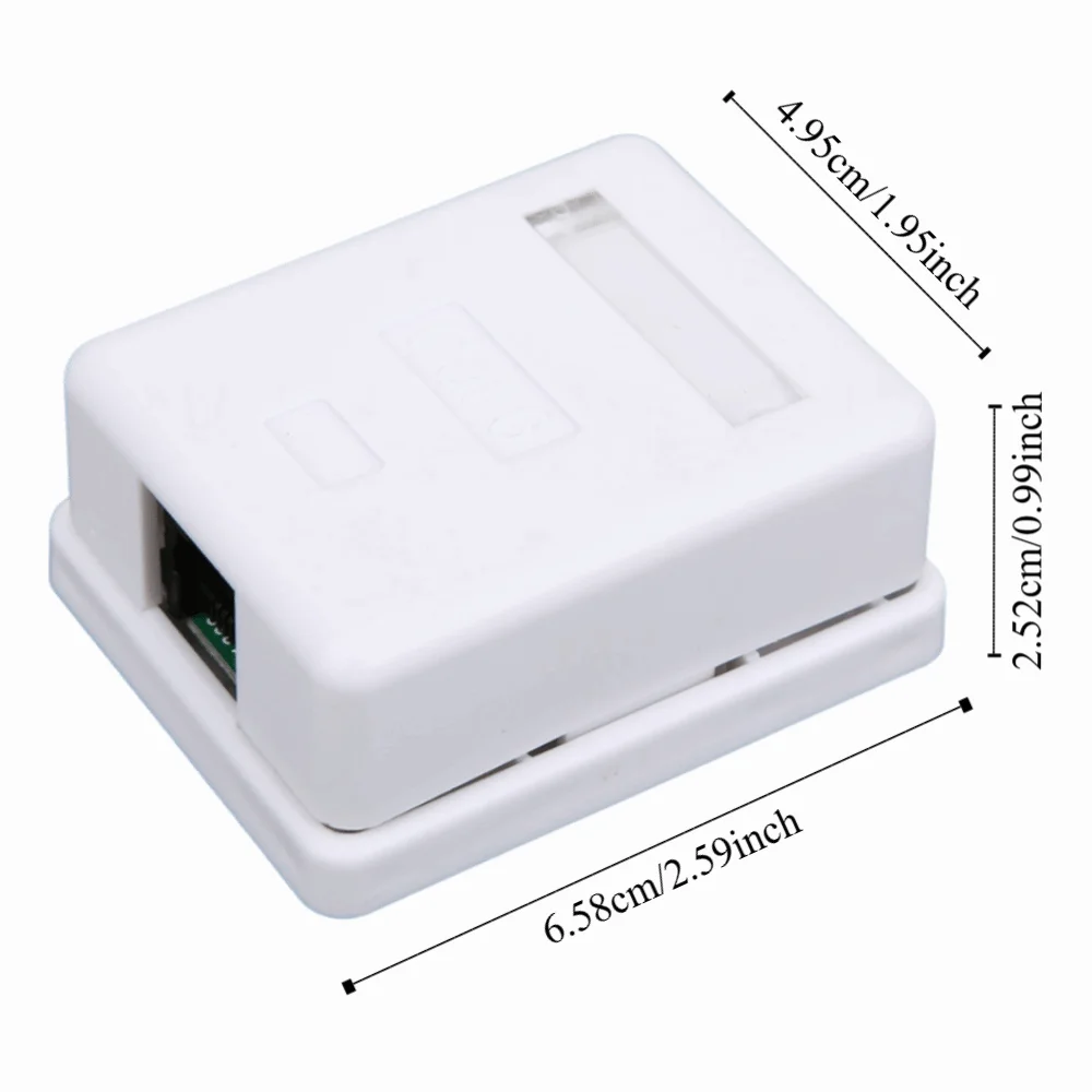 2Pcs Cat6 RJ45 표면 장착 박스 RJ45-8P8C 단일 포트 장착 박스 ABS 비차폐형 Cat6 장착 박스 네트워크 설치