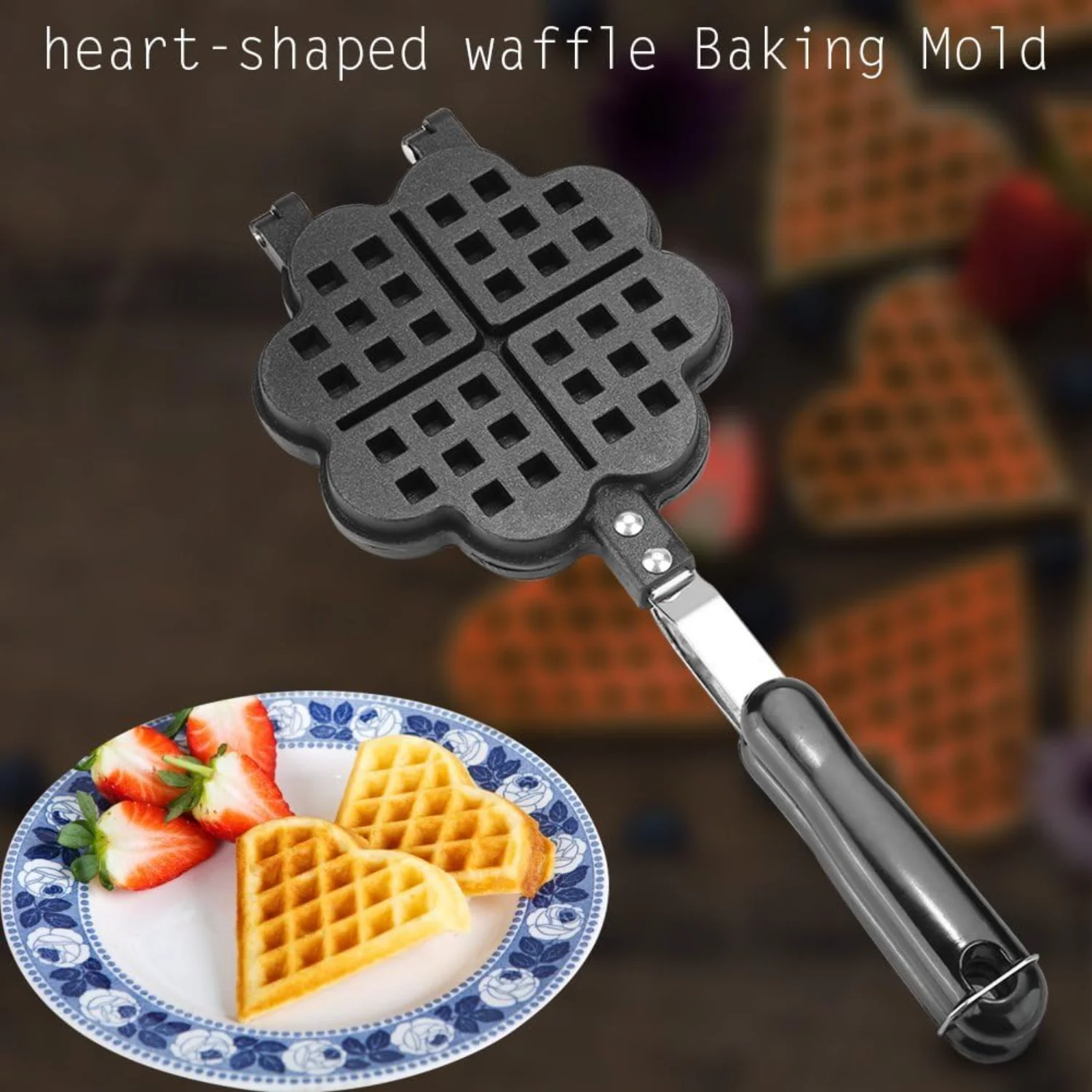 Heart Shaped Waffle Pan Non-Stick Household Kitchen Tool