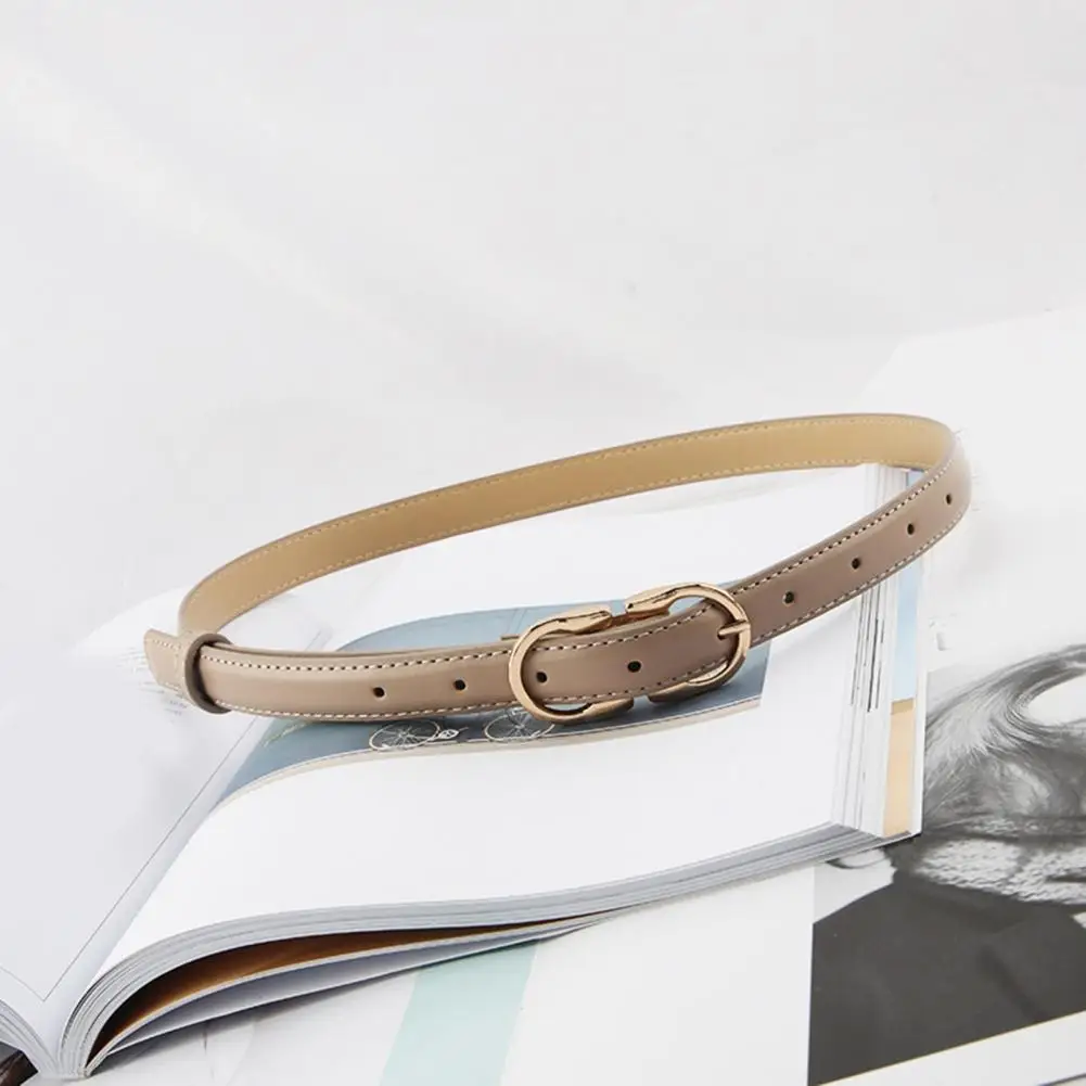 

Women Belt Fashionable Women's Adjustable Faux Leather Belt with Metal Buckle Stylish Waist Band for Dress Outfits for Women