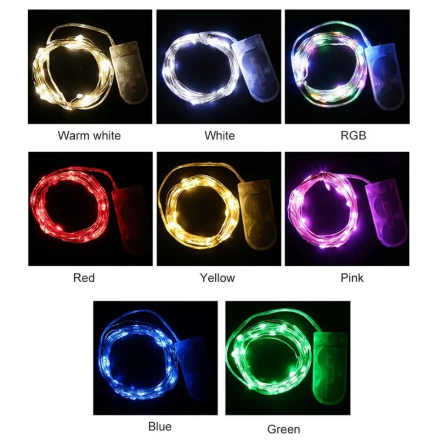 1M 2M 3M 5M Fairy Lights LED Copper Wire String Lights Outdoor Garland Wedding Light for Home Christmas Garden Holiday Decoration