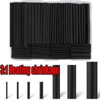 127 ชิ้น/ล็อตสีดำท่อหดความร้อนชุดทนความร้อนหลอดหดห่อสายไฟโพลีโอเลฟินห่อท่อ 1