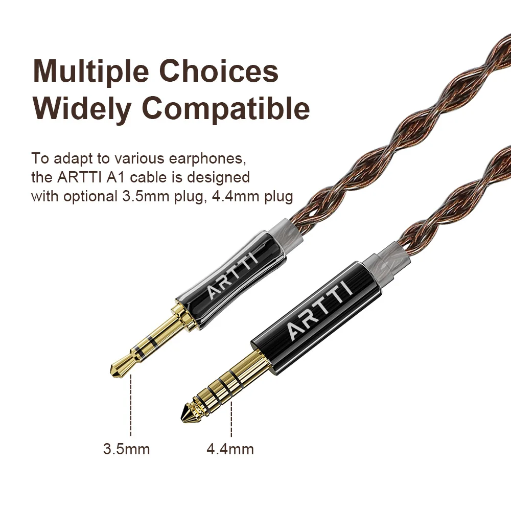ARTTI A12 HIFI IEMs ̾ ׷̵ ̺,   ̺, 4 ھ, 3.5, 4.4mm ÷, MMCX, 2 , Q.D.C Ŀ