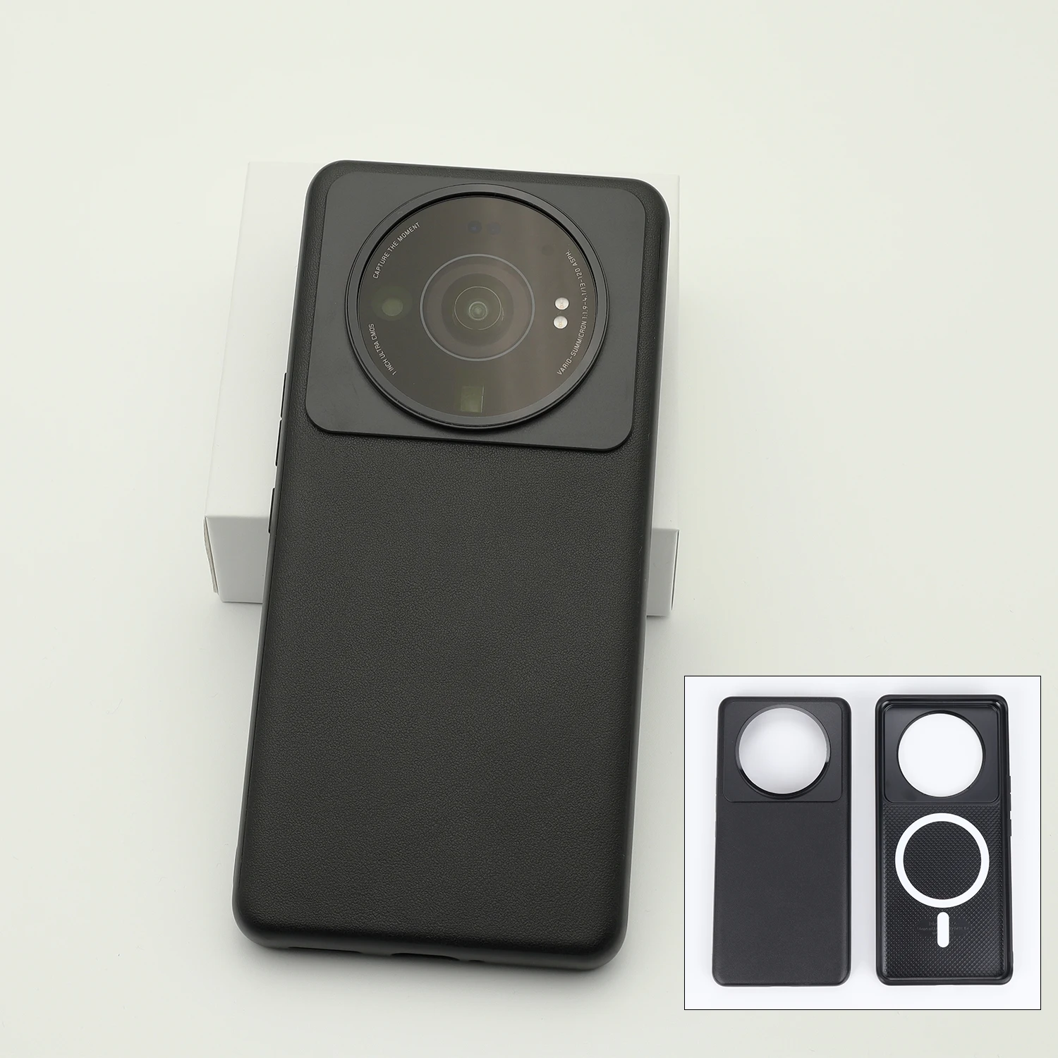 Leather Case with Magnetic Magsafe Wireless Charging – Shockproof TPU Edge Phone Cover