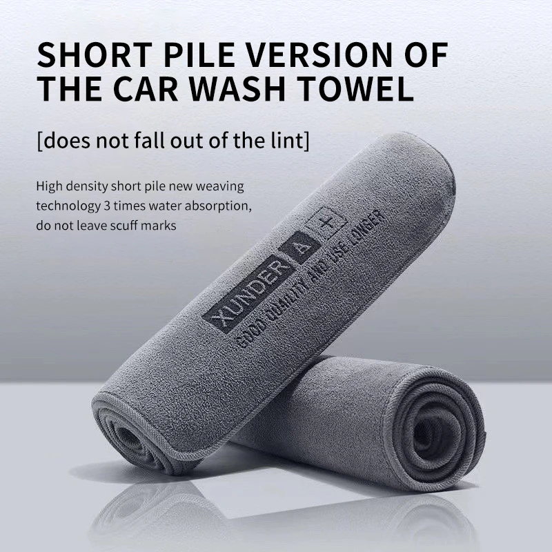 Microfiber Towel Microfiber Cleaning Cloths Car Washing Towel Car Drying Towel 1/2 Pcs Double Layer Plush Thicken