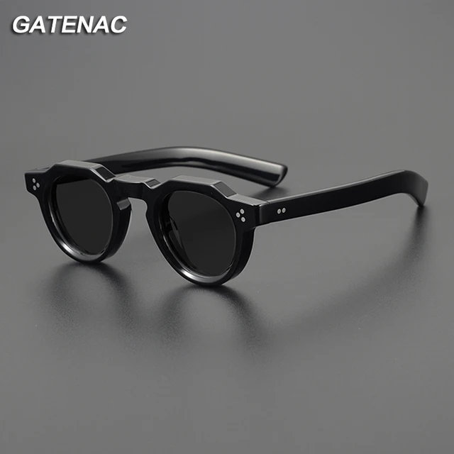 Lunettes de soleil polarisées Vintage en acétate pour hommes et femmes, petites lunettes de soleil de styliste rétro de qualité, UV400, faites à la main, marque de luxe 1