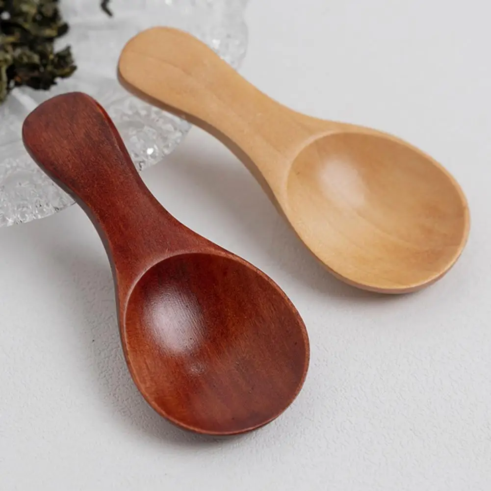 Mini Spoon Food Grade Heat-Resistant Wood Condiment Seasoning Sugar Mini Spoon Wooden Spoons Spice Condiment