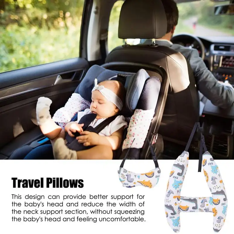 Oreiller de voyage en forme de H pour enfants et adultes, soutien de la tête  pour dormir dans la voiture, siège de sécurité pour le cou, coussin de  soutien de la tête 