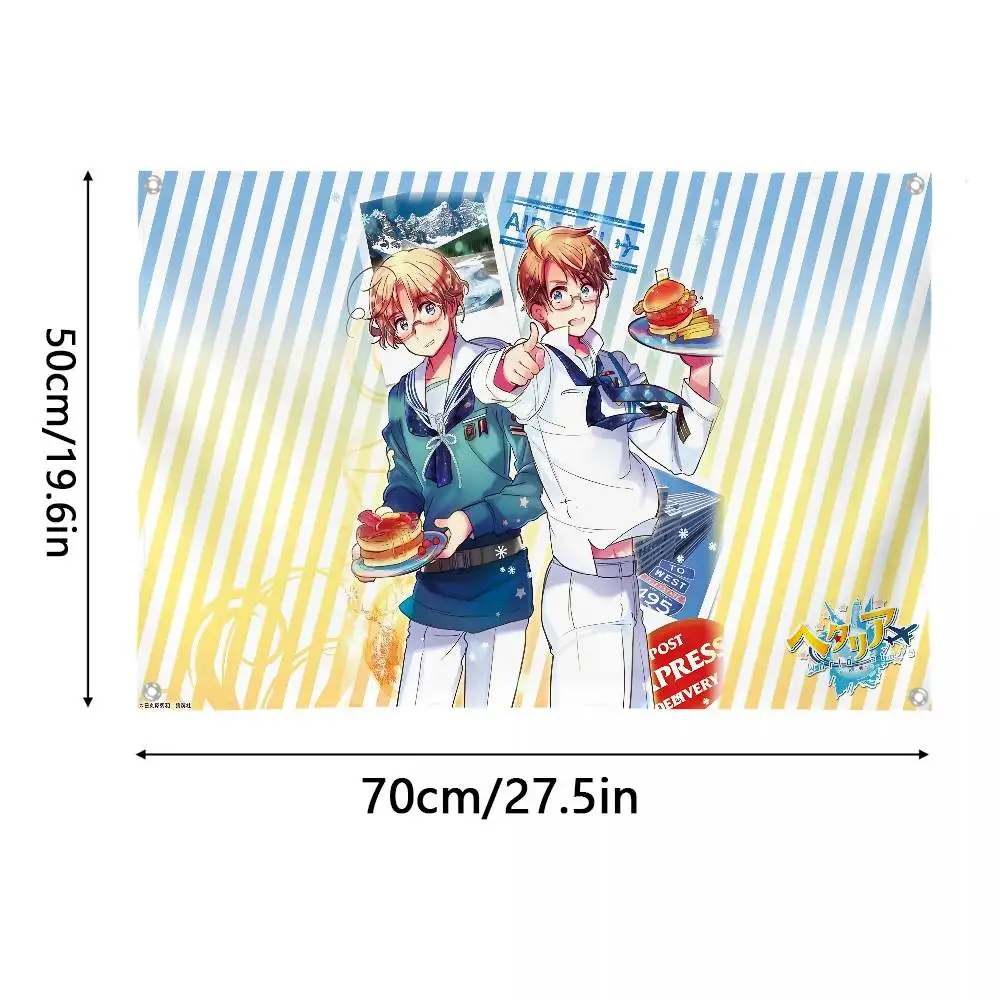 H-Hetalia W-World Stars Flagge, Zimmer, Schlafzimmer, Zuhause und Outdoor, Wandbehang, Konzert, bedruckt, Hintergrunddekoration, Kunstbanner – Detail 12