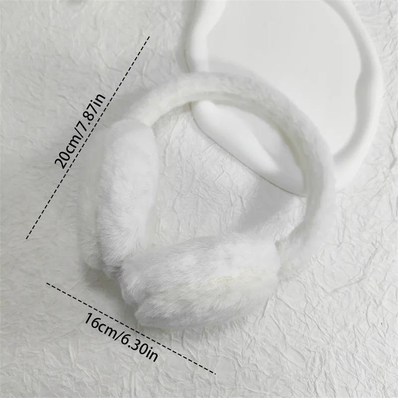 Winter new ear muffs simple versatile plush solid color ear warmer anti-cold warm protection men and women