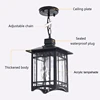 European Waterproof Pendant Lights Outdoor Retro Village Chandelier  Balcony Corridors Lights Grape Rack Hanglamp Luminaire 5
